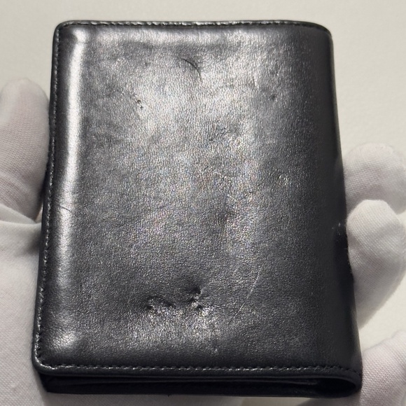 CHANEL Card Wallet in Black - Vintage 90's Coco Mark Lambskin Leather - Picture 10 of 14